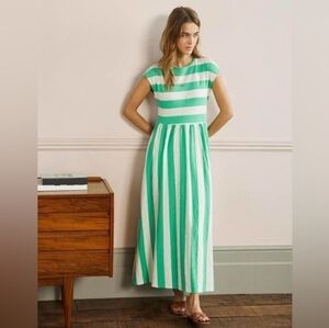 BODEN Easy T-shirt Maxi Dress In Gumdrop Stripe Size 10L